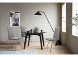 Polsterstuhl STRESSLESS "Laurel", grau (wild dove batick, schwarz matt), B:57cm H:105cm T:60cm, Leder BATICK: BATICK ist ein leicht korrigiertes, durchgefärbtes und genarbtes Möbelleder, bei dem die meisten Unebenheiten und Spuren in der Regel entfernt wurden., Stühle, Polsterstuhl, High Back, Größe L, mit Beinen aus Stahl in Schwarz matt