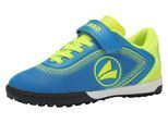 Fußballschuh JAKO "J-ST COURSE EV", Mädchen, Gr. 31, blau (skydiver, limetta), Synthetik, Textil, mehrfarbig, Schuhe Fußballschuh, für verschiedene, synthetische Hartplatz-Typen)