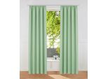 Vorhang OTTO HOME "Parry" Gr. 1, grün (lindgrün), B:140cm H:145cm, Polyester, Recyceltes Material, Gardinen, 2-er Set, blickdicht, monochrom, basic, einfarbig, Bestseller