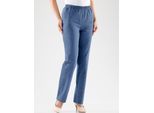 Schlupfjeans CLASSIC BASICS, Damen, Gr. 24, Kurzgrößen, blau (blau, stone, washed), 100% Baumwolle, unifarben, lang, Jeans Schlupfjeans