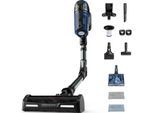 ROWENTA Akku-Hand-und Stielstaubsauger "X-Force Flex 12.60 Aqua, Saugen und Wischen, automatischer Modus", blau (blau, schwarz), B:12cm H:25,5cm T:125cm, Akkusauger, leistungsstark, Aqua Düse, hohes Fassungsvermögen, Flex-Gelenk, RH98C8