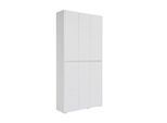 Xora Schuhschrank, Weiß, Holzwerkstoff, 20 Fächer, 100x210x34 cm, Typenauswahl, Garderobe, Schuhaufbewahrung, Schuhschränke