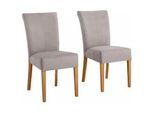 Esszimmerstuhl HOME AFFAIRE "Queen Polsterstuhl BESTSELLER", grau (grau, eichefarben), B:46cm H:93cm T:64cm, Massivholz, Stühle, Esszimmerstuhl, verschiedene Bezüge, Gestell Massivholz