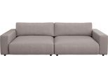 Big-Sofa MUSTERRING "LUCIA", beige (bisquit puro), B:252cm H:81cm T:124cm, Flachgewebe FLORIS (100% Polyester);Flachgewebe VALMONT (60% Baumwolle/ 40% Leinen);Microfaser CRONA (100% Polyester), Sofas, Big-Sofa, in vielen Qualitäten und 4 unterschiedlichen Nähten, 2,5-Sitzer