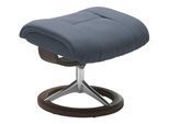 Fußhocker STRESSLESS "Mayfair", blau (sparrow blau paloma), B:55cm H:41cm T:39cm, Leder BATICK: BATICK ist ein leicht korrigiertes, durchgefärbtes und genarbtes Möbelleder, bei dem die meisten Unebenheiten und Spuren in der Regel entfernt wurden.;Leder PALOMA: PALOMA ist ein durchgefärbtes Semianilin-Möbelleder mit natürlicher Narbung.;ROHLEDER Stoff Q2 FARON: Ein fester zuverlässiger Bouclé mit e