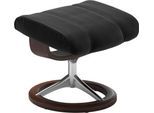Fußhocker STRESSLESS "Consul", schwarz (schwarz paloma), B:54cm H:41cm T:39cm, Leder BATICK: BATICK ist ein leicht korrigiertes, durchgefärbtes und genarbtes Möbelleder, bei dem die meisten Unebenheiten und Spuren in der Regel entfernt wurden.;Leder PALOMA: PALOMA ist ein durchgefärbtes Semianilin-Möbelleder mit natürlicher Narbung.;ROHLEDER Stoff Q2 FARON: Ein fester zuverlässiger Bouclé mit eine