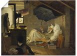 Wandbild ARTLAND "Der arme Poet. 1839", braun (farbe bild(er): braun), B:80cm H:60cm, Bilder, als Leinwandbild, Poster in verschied. Größen