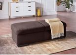 Hocker EXXPO - SOFA FASHION "Salerno, Bankhocker mit tollem Sitzkomfort", braun, B:140cm H:46cm T:67cm, Hocker, Hocker, zeitlos und elegant