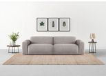 Big-Sofa TRENDMANUFAKTUR "Braga, mit hochwertigem Kaltschaum, Megasofa, in Cord erhältlich", grau (taupe), B:254cm H:72cm T:107cm, 92% Polyester, 8% Nylon, Sofas, Big-Sofa, modernes Big-Sofa, Couch mit hohem Sitzkomfort, 254/72/107 cm (B/H/T)