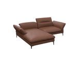 Ecksofa FLEXLUX "Salino, Funktionssofa mit Recamiere, Relaxsofa, Ecksofa", braun (old chestnut braun), B:245cm H:88cm T:182cm, Sofas, Ecksofa, Sofa mit Arm- und Kopfteil-Verstellungen, Kaltschaum & Stahl-Wellen