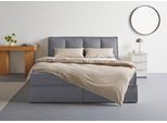 Boxspringbett "Addyson", grau (stone), B:170cm L:230cm, 100% Polyester, LEGER HOME BY LENA GERCKE, Komplettbetten, Boxspringbett, Boxspringbett inkl. Topper, 2 Matratzen