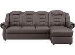 Ecksofa HOME AFFAIRE "Boston L-Form", braun (mud), B:262cm H:102cm T:165cm, 64% Polyurethan, 25% Polyester, 11% Baumwolle, Sofas, Ecksofa, mit hoher Rückenlehne, wahlweise mit Bettfunktion