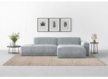 Ecksofa TRENDMANUFAKTUR "Braga, mit hochwertigem Kaltschaum, L-Form, in Cord erhältlich", grau, B:275cm H:72cm T:160cm, 88% Polyester, 12% Polyacryl, Sofas, Ecksofa, modernes Sofa, Couch mit hohem Sitzkomfort, 275/72/160 cm (B/H/T)