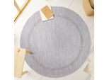Outdoorteppich AYYILDIZ TEPPICHE "RELAX 4311", silber (silberfarben), H:5mm Ø:200cm, Polypropylen, Teppiche, Outdoorteppich, pflegeleicht, robust, In- und Outdoor geeignet, große Farbauswahl