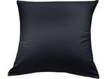 Kissenbezug PRIMERA "Primera Luxus-Satin Kissenbezug", schwarz, B:80cm L:80cm, Mako-Satin, 100% Baumwolle, Mako-Satin, Kissenbezüge, Kissenbezug, Passend zu unserer Primera Luxus-Satin Bettwäsche