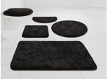 Badematte GRUND "Melos, Badvorleger, Badezimmer Teppich, sehr weich" Gr. 8, grau (anthrazit), H:27mm, Kunstfaser, Badematten, Badematte, melierte Optik, sehr weicher Flor, Melange-Effekt, Made in Europe