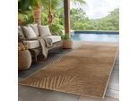 Outdoorteppich AYYILDIZ TEPPICHE "TIMBER 1403", braun, B:80cm H:5mm L:250cm, Polypropylen, Teppiche, Outdoorteppich, Läufer, In und Outdoor, Jute Sisal Optik, Wohnzimmer, Aussenbereich