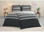 Bettwäsche TOM TAILOR HOME "Felix in Gr. 135x200 oder 155x220 cm", grau (anthrazit), B/L: 135cm x 200cm, 1 Stk., 1 Stk., Renforcé, B/L: 80cm x 40cm, 3 Stk., Renforcé, Obermaterial: 100% Baumwolle, Bettwäsche, Bettwäsche, mit GRATIS-Zugabe: Gästehandtuch (100% Baumwolle), mit Reißverschluss