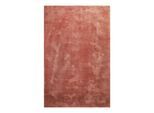 Teppich HOMIE LIVING "Sienna", rot (rotbraun), B:200cm H:20mm L:200cm, Polyester, Teppiche, Teppich, Hochflor, Microfaser, uni, weich & kuschelig, Wohnzimmer, Schlafzimmer