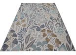 Outdoorteppich ESPRIT "Lilly, ESP-21082", blau (blau beige), B:160cm H:4mm L:225cm, Polypropylen (PP), Teppiche, Outdoorteppich, Läufer, wetterfest mit blumigem Muster ideal für Balkon, Terrasse