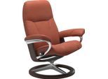 Relaxsessel STRESSLESS "Consul", rot (henna paloma), B:82cm H:102cm T:72cm, Leder BATICK: BATICK ist ein leicht korrigiertes, durchgefärbtes und genarbtes Möbelleder, bei dem die meisten Unebenheiten und Spuren in der Regel entfernt wurden.;Leder PALOMA: PALOMA ist ein durchgefärbtes Semianilin-Möbelleder mit natürlicher Narbung.;ROHLEDER Stoff Q2 FARON: Ein fester zuverlässiger Bouclé mit einem s