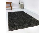 Hochflor-Teppich ESPRIT "Swagger Shag ESP-8866", grau (dunkelgrau,anthrazit), B:80cm H:30mm L:300cm, Polypropylen, Teppiche, Wohnzimmer, Schlafzimmer, uni, waschbar, Antirutsch, gekettelt