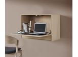 Schreibtisch HAMMEL FURNITURE "Mistral Bürotisch, Arbeitstisch, Tisch, Computertisch", weiß (eiche weiß pigmentiert), B:89cm H:61cm T:42cm, Tische, Schreibtisch, mit LED Spot, B: 89 cm, Designmöbelserie