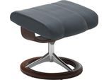 Fußhocker STRESSLESS "Consul", blau (atlantic blau batick), B:54cm H:41cm T:39cm, Leder BATICK: BATICK ist ein leicht korrigiertes, durchgefärbtes und genarbtes Möbelleder, bei dem die meisten Unebenheiten und Spuren in der Regel entfernt wurden.;Leder PALOMA: PALOMA ist ein durchgefärbtes Semianilin-Möbelleder mit natürlicher Narbung.;ROHLEDER Stoff Q2 FARON: Ein fester zuverlässiger Bouclé mit e