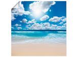 Wandbild ARTLAND "Großartige Strandlandschaft", blau (farbe bild(er): blau), B:30cm H:30cm, Bilder, als Leinwandbild, Poster in verschied. Größen