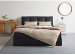 Boxspringbett "Addyson", grau (anthrazit), B:190cm L:230cm, 88% Polyester, 12% Polyamid, LEGER HOME BY LENA GERCKE, Komplettbetten, Boxspringbett, Boxspringbett inkl. Topper, 2 Matratzen