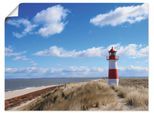 Leinwandbild ARTLAND "Leuchtturm Sylt", blau (farbe bild(er): blau), B:80cm H:60cm, Bilder, Leinwandbild, als Leinwandbild, Poster in verschied. Größen