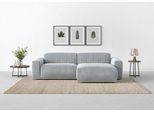 Ecksofa TRENDMANUFAKTUR "Braga, mit hochwertigem Kaltschaum, L-Form, in Cord erhältlich", grau, B:255cm H:72cm T:160cm, 88% Polyester, 12% Polyacryl, Sofas, Ecksofa, modernes Sofa, Couch mit hohem Sitzkomfort, 255/72/160 cm (B/H/T)