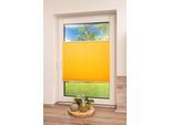 Plissee K-HOME "Klemmfix Pisa" Gr. 50, gelb, B:50cm H:210cm, Obermaterial: 100% Polyester, Plissees, Crushed-Optik