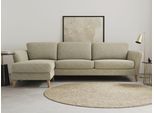 Ecksofa HOME AFFAIRE "MARSEILLE (279/152cm),L-Form, Rec. rechts/links, verschiedene Bezüge", braun (cappuccino), B:279cm H:88cm T:152cm, Struktur fein (58% Polyester, 22% Polypropylen);Filzoptik (100% Polyester);Webstoff (100% Polyester), Sofas, Ecksofa, Massivholzbeine Eiche, Landhausstil, Wellenunterfederung