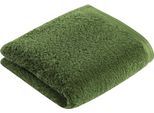 Handtuch VOSSEN "Vegan Life", grün (clover), B:50cm L:100cm, Webfrottier, Obermaterial: 100% Baumwolle, Handtücher, 100% vegan