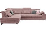 Ecksofa "SO 3400 Sitzhöhe 47cm oder 49cm, Sitztiefe verstellbar, B/T 317/220 cm", famosa wine, B:317cm H:84cm T:220cm, 100% Polyester, SET ONE BY MUSTERRING, Sofas, Ecksofa, Kaltschaumpolsterung, Flachgewebe, whlw. mit Funktionen, Sitzhöhe 47