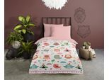 Babybettwäsche GOOD MORNING "Wise", rosa, B/L: 100cm x 135cm, 1 Stk., 1 Stk., Renforcé, B/L: 60cm x 40cm, 2 Stk., Renforcé, Obermaterial: 100% Baumwolle, Bettwäsche, Baumwolle, 120x150, Reißverschluss, Wende, Baby, Mädchen, Eule, Rosa