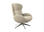 Relaxsessel FLEXLUX "Haze, hervorragender Komfort, Alu Fuß, organisches Design, ergonomisch", beige (natural), B:70cm H:104cm T:79cm, 100% Polyester, Sessel, Relaxsessel, Rückenteilverstellung, drehbar, Fuß Alu