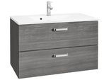 Waschtisch WELLTIME "Ravenna", grau (eichefarben, silber, graphit, graphit), B:80cm H:54cm T:48cm, Waschtische, Waschtisch