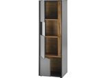 Wohnwand HOME AFFAIRE "City/Giron, moderne Anbauwand, Komplettset in vielen Farben verfügbar", grau (anthrazit), B:190cm H:155cm T:40cm, Holzwerkstoff, Kastenmöbel-Sets, Wohnwand, enthält drei Vitrinen