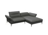 Ecksofa FLEXLUX "Salino, Funktionssofa mit Recamiere, Relaxsofa, Ecksofa", grau (warm mineral grau), B:245cm H:88cm T:182cm, Sofas, Ecksofa, Sofa mit Arm- und Kopfteil-Verstellungen, Kaltschaum & Stahl-Wellen