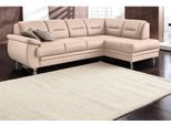 Ecksofa SIT & MORE "Mailand L-Form, B: 250 cm", beige (natur), B:250cm H:85cm T:164cm, Luxus-Kunstleder;Kunstleder Softlux;NaturLEDER (echtes Rindleder)/Korpus passendes Kunstleder Softlux;Luxus-Microfaser Altara Nubuck (100% Polyester), Sofas, Ecksofa, optional Bettfunktion