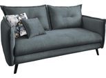 3-Sitzer HOME AFFAIRE "Lazio", blau (ocean), B:183cm H:94cm T:110cm, Sofas, inklusive 1 Stk. Wende- und 1 Stk. Zierkissen