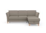 Ecksofa SIT & MORE "Visby L-Form", braun (latte), B:248cm H:87cm T:162cm, Sofas, Ecksofa, Wahlweise mit Bettfunktion und Bettkasten, frei im Raum stellbar
