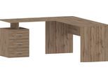 Eckschreibtisch HOME AFFAIRE "New Selina", braun (wotan eichefarben), B:180cm H:75cm T:160cm, Tische, Eckschreibtisch, Schreibtisch, Schubkästen, mit oder ohne Monitoraufsatz, B 180/160 cm