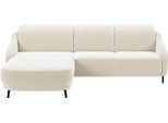 Ecksofa SIT & MORE "Blues L-Form", beige (elfenbein), B:271cm H:93cm T:191cm, 100% Polyester, Sofas, Ecksofa, wahlweise mit Klapptisch und USB