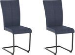 Freischwinger OTTO HOME "Oliver", blau (dunkelblau (capulet 4010), schwarz), B:43cm H:98cm T:55cm, Holzwerkstoff, Metall, Polyester, Stühle, Freischwinger, Stuhl belastbar bis 120 Kg