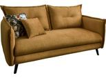 3-Sitzer HOME AFFAIRE "Lazio", gelb, B:183cm H:94cm T:110cm, Sofas, inklusive 1 Stk. Wende- und 1 Stk. Zierkissen