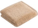 Handtuch VOSSEN "Vegan Life", braun (tibet), B:50cm L:100cm, Webfrottier, Obermaterial: 100% Baumwolle, Handtücher, 100% vegan
