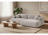 Ecksofa OTTO HOME "VEEVIA L-Form, Schlafsofa, Verlässliche Qualität, Breite 256cm", creme, B:256cm H:76cm T:161cm, 100% Polyester, Sofas, Ecksofa, mit Bettkasten, belastbar bis 480kg, inklusive Rücken- und Zierkissen